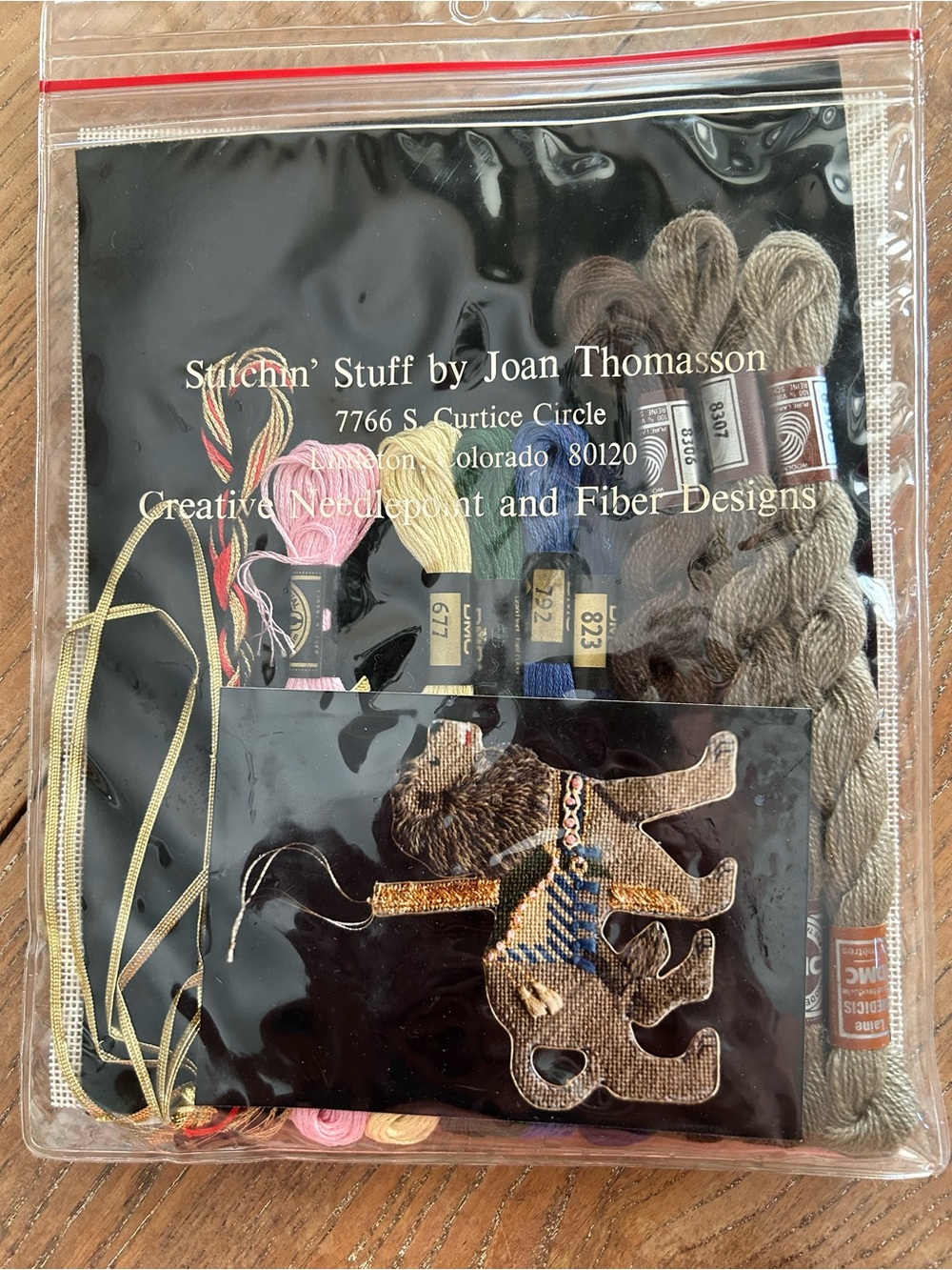 Stitchin' Stuff carnival lion Needlepoint Ornament Kit